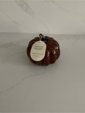 Threshold Brown Glass Pumpkin Accent